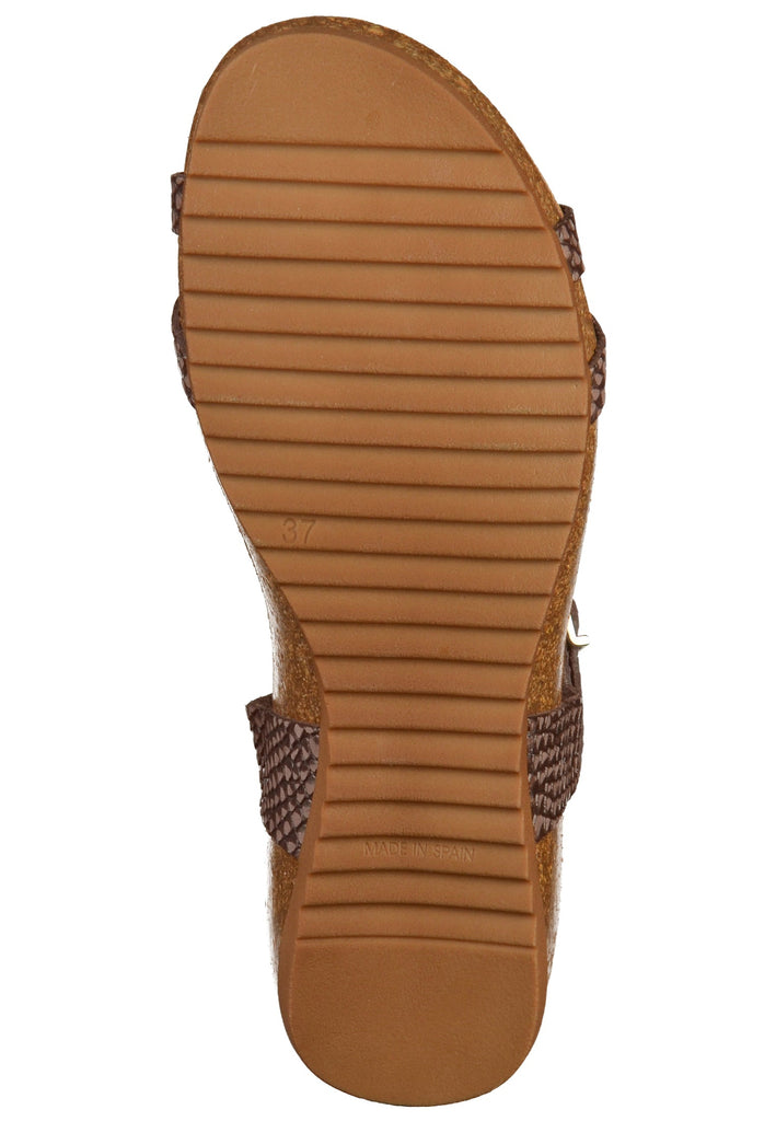 Mustang Sandalen Glattleder Dunkelbraun