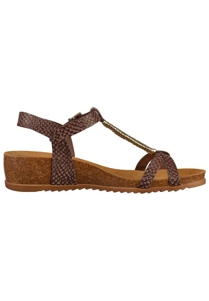 Mustang Sandalen Glattleder Dunkelbraun