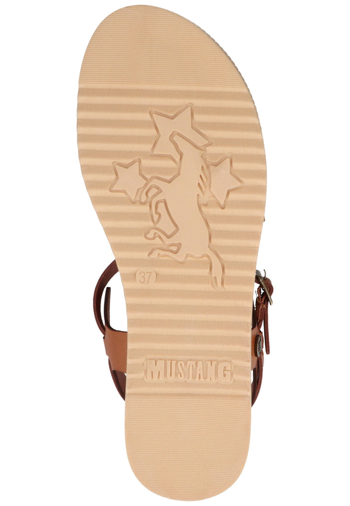 Mustang Sandalen Lederimitat Cognac