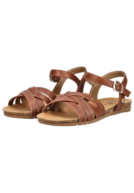 Mustang Sandalen Lederimitat Cognac