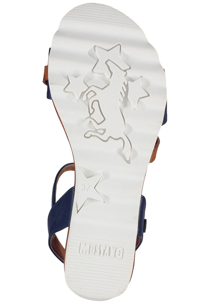 Mustang Sandalen Lederimitat Dunkelblau