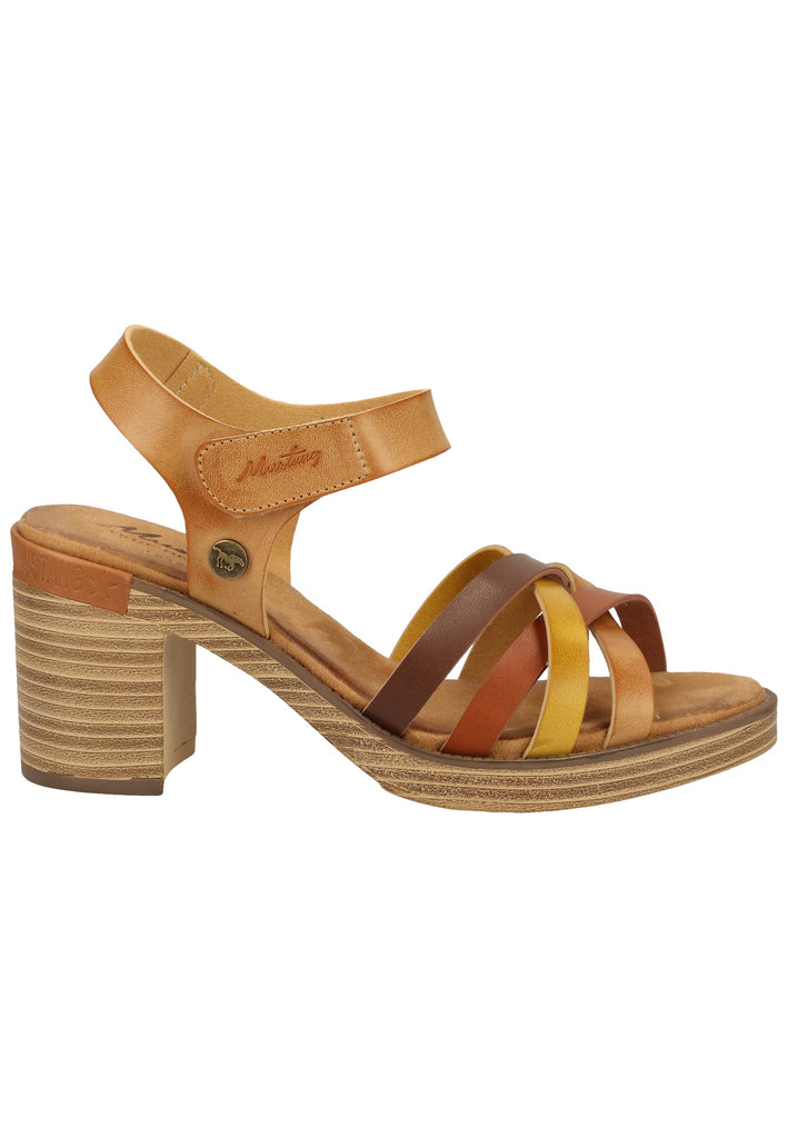 Mustang Sandalen Lederimitat Natur