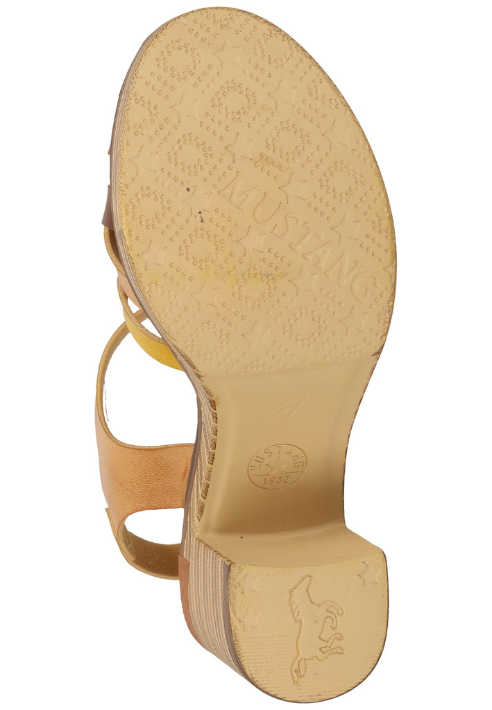 Mustang Sandalen Lederimitat Natur