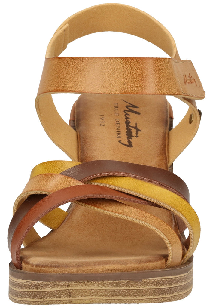 Mustang Sandalen Lederimitat Natur