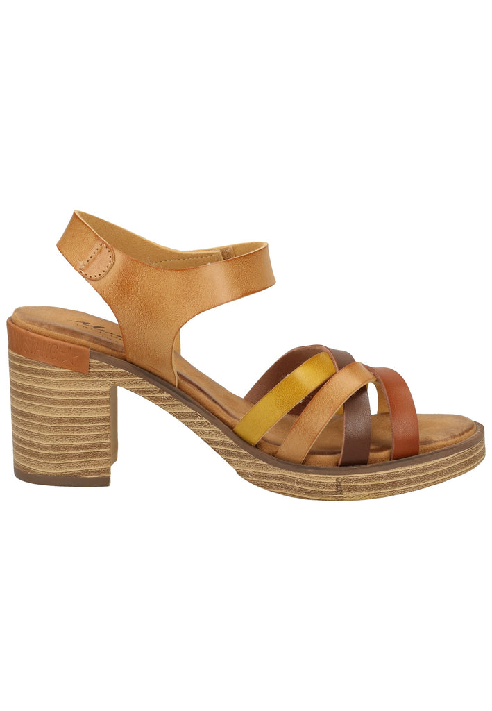 Mustang Sandalen Lederimitat Natur