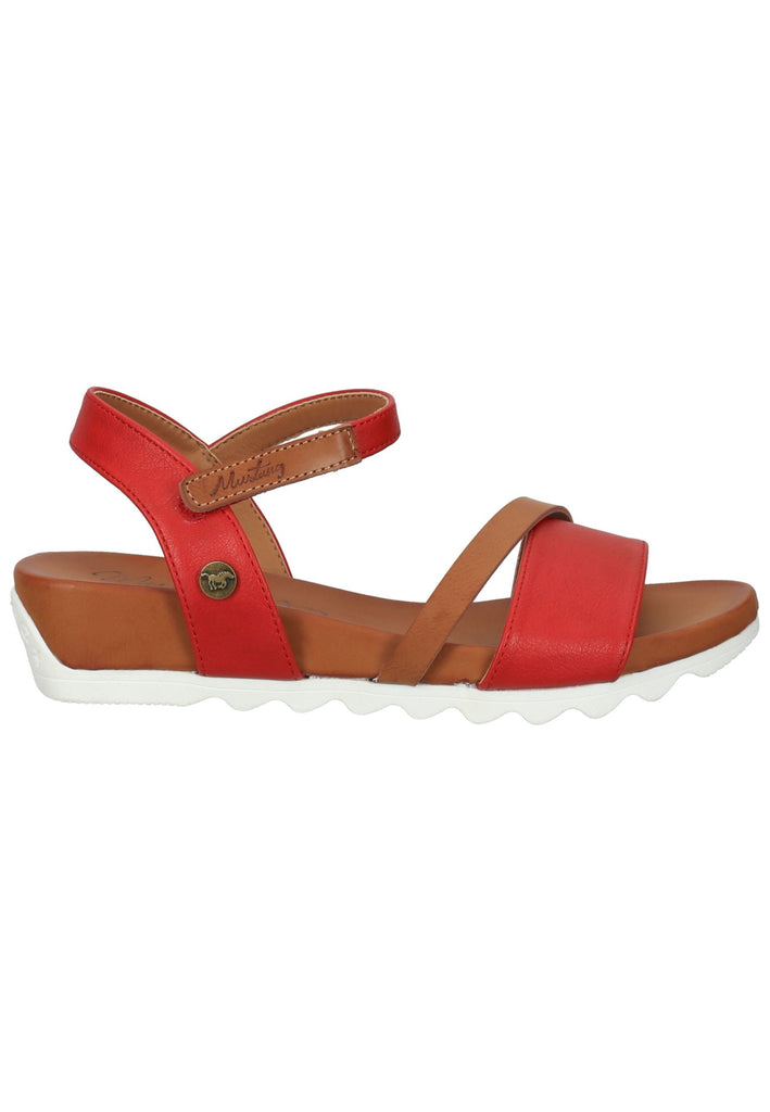Mustang Sandalen Lederimitat Rot