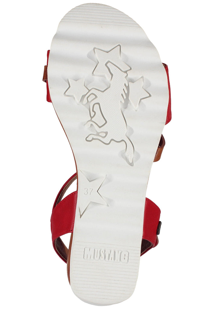 Mustang Sandalen Lederimitat Rot