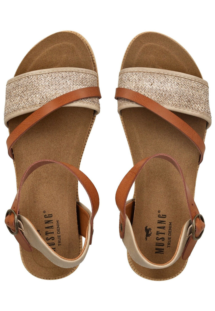 Mustang Sandalen Lederimitat/Textil Beige