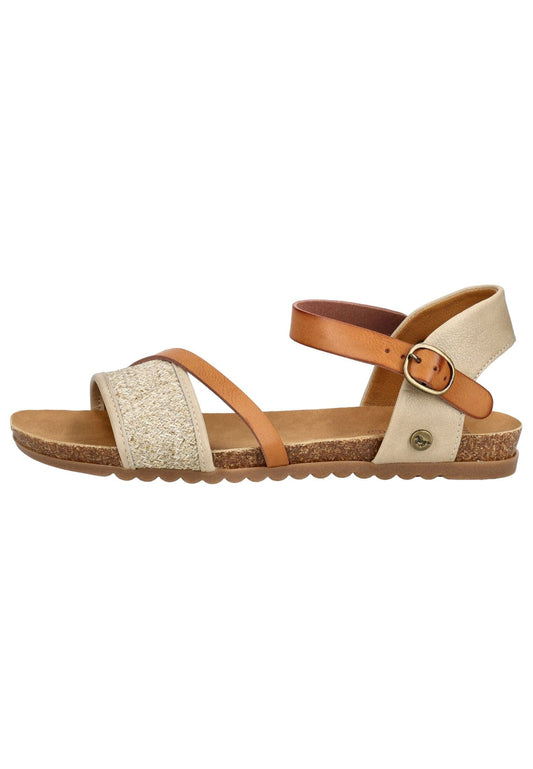 Mustang Sandalen Lederimitat/Textil Beige