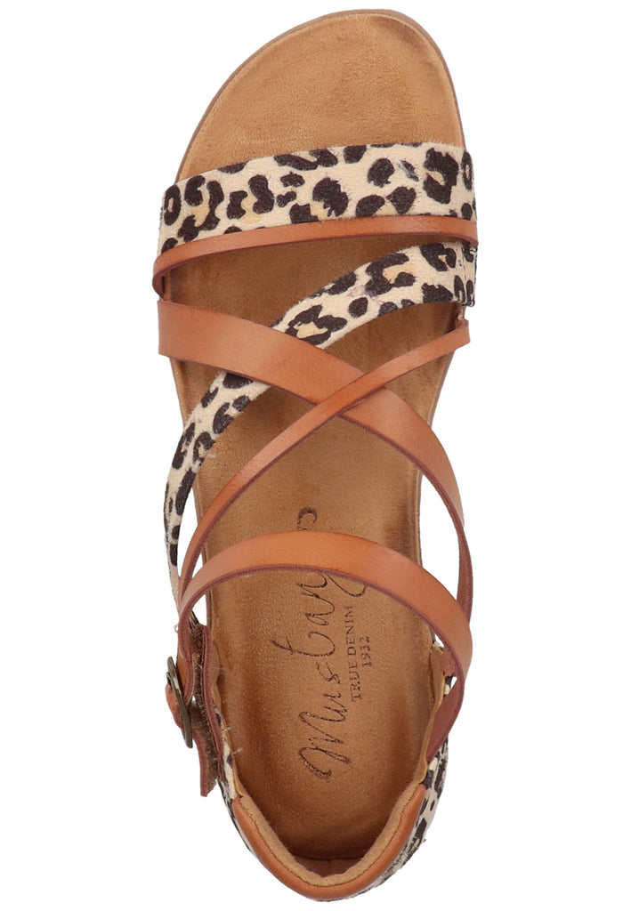 Mustang Sandalen Lederimitat/Textil Cognac