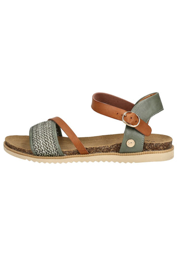 Mustang Sandalen Lederimitat/Textil Grün