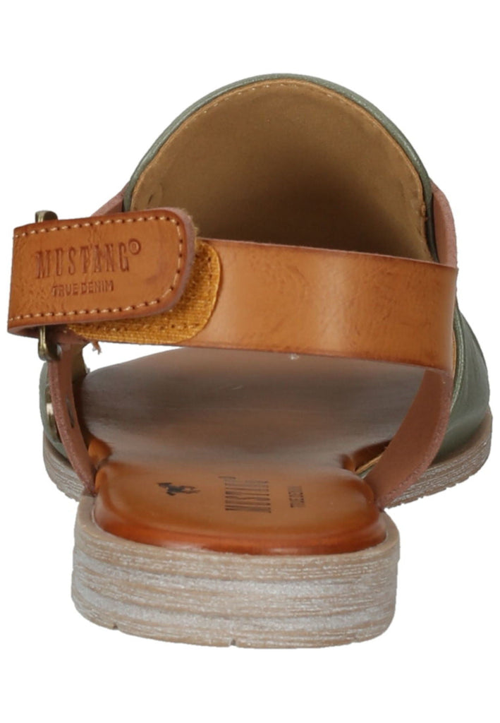 Mustang Sandalen Lederimitat/Textil Grün/Braun