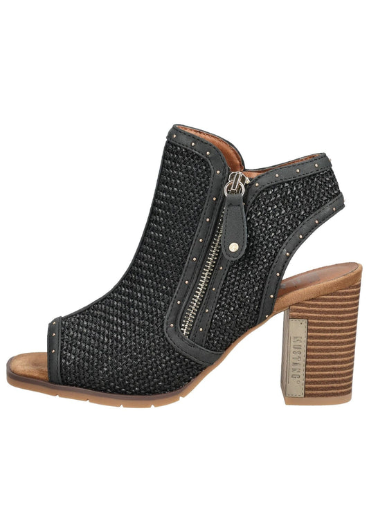 Mustang Sandalen Lederimitat/Textil Schwarz