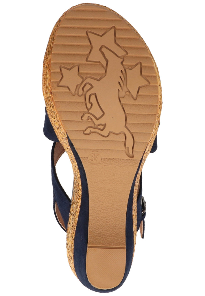 Mustang Sandalen Textil Blau