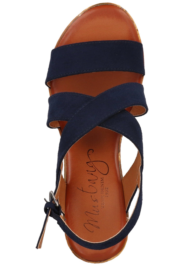Mustang Sandalen Textil Blau