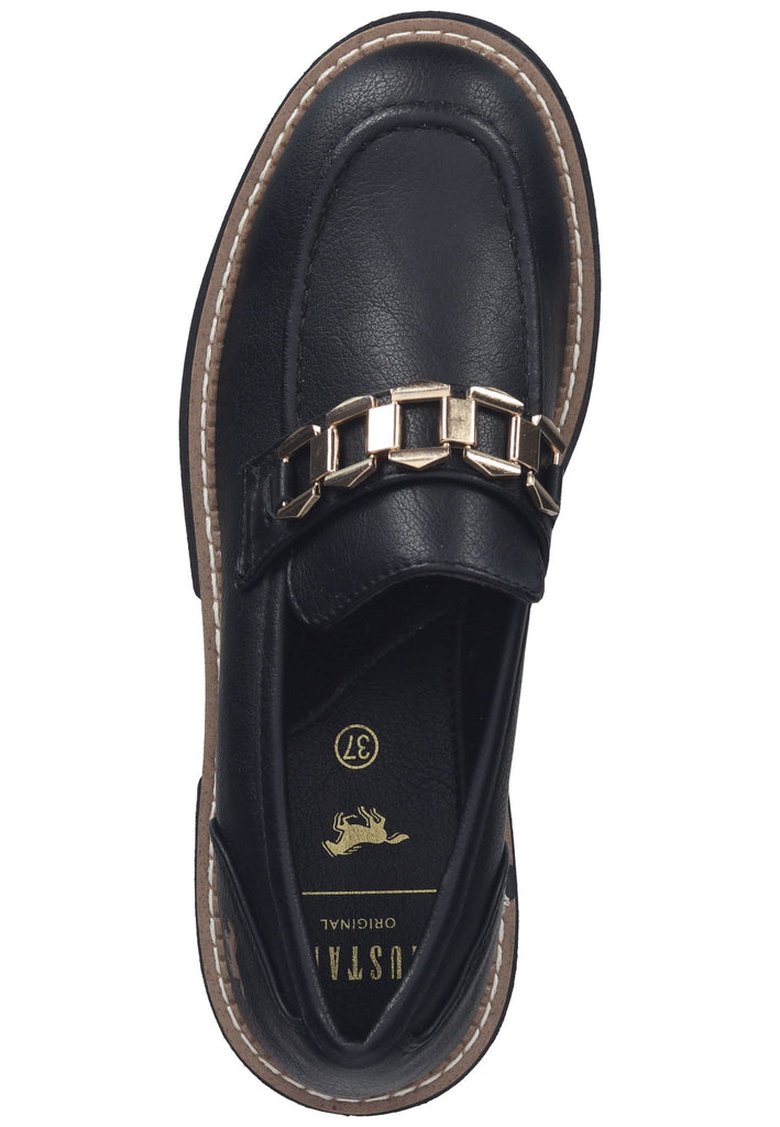 Mustang Slipper Lederimitat Schwarz
