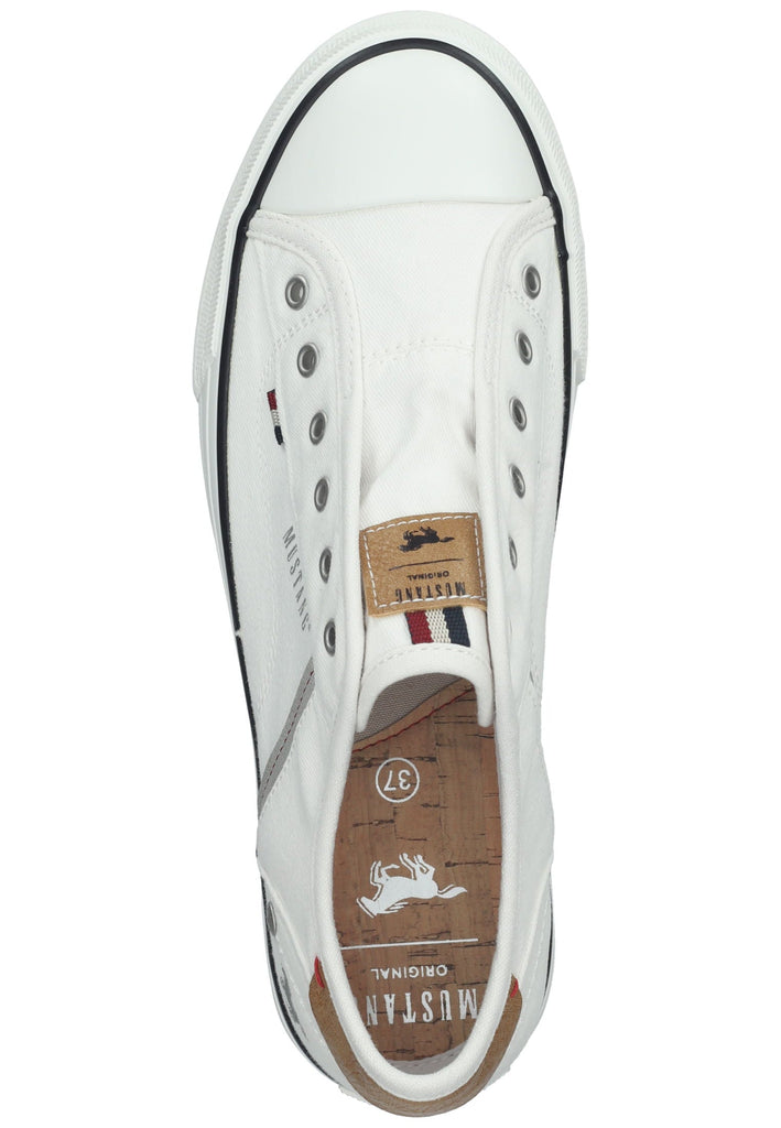 Mustang Slipper Lederimitat/Textil Weiß