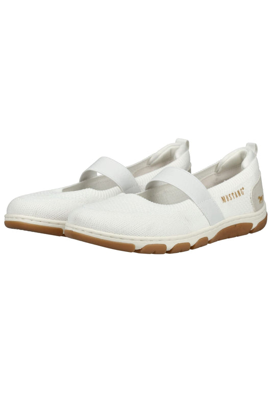 Mustang Slipper Lederimitat/Textil Weiß