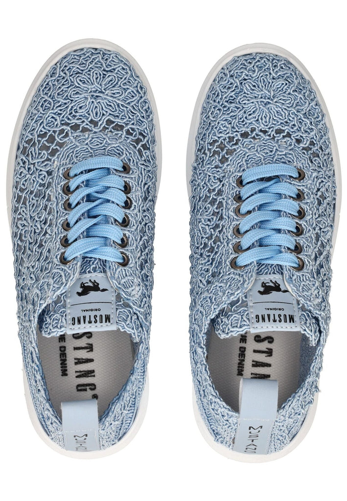 Mustang Sneaker Baumwolle Hellblau