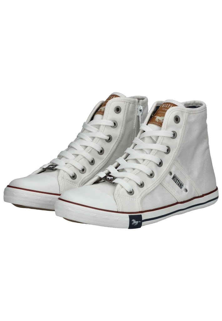 Mustang Sneaker Baumwolle Weiß