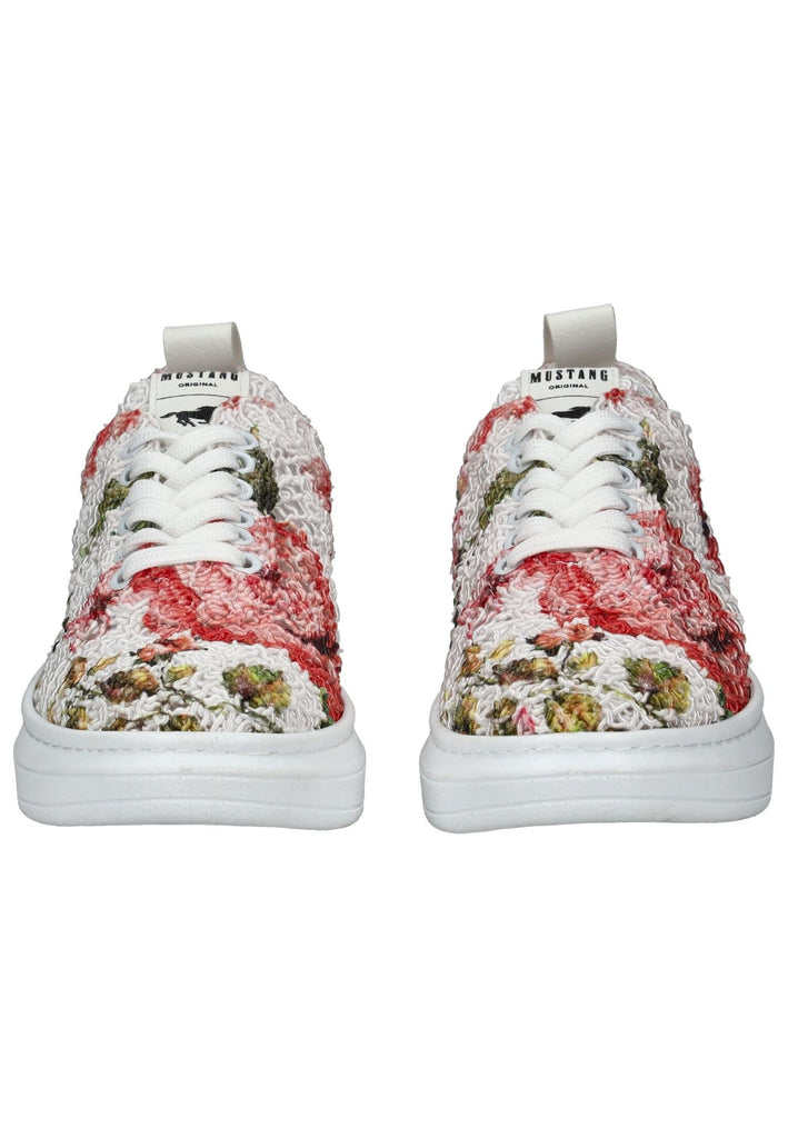 Mustang Sneaker Baumwolle Weiß/Rot