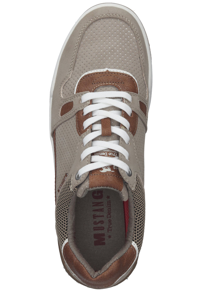 Mustang Sneaker Lederimitat Beige/Braun