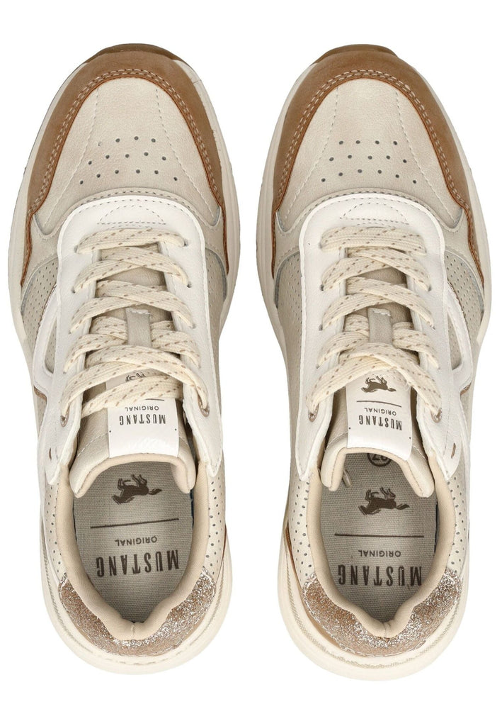 Mustang Sneaker Lederimitat Braun/Beige