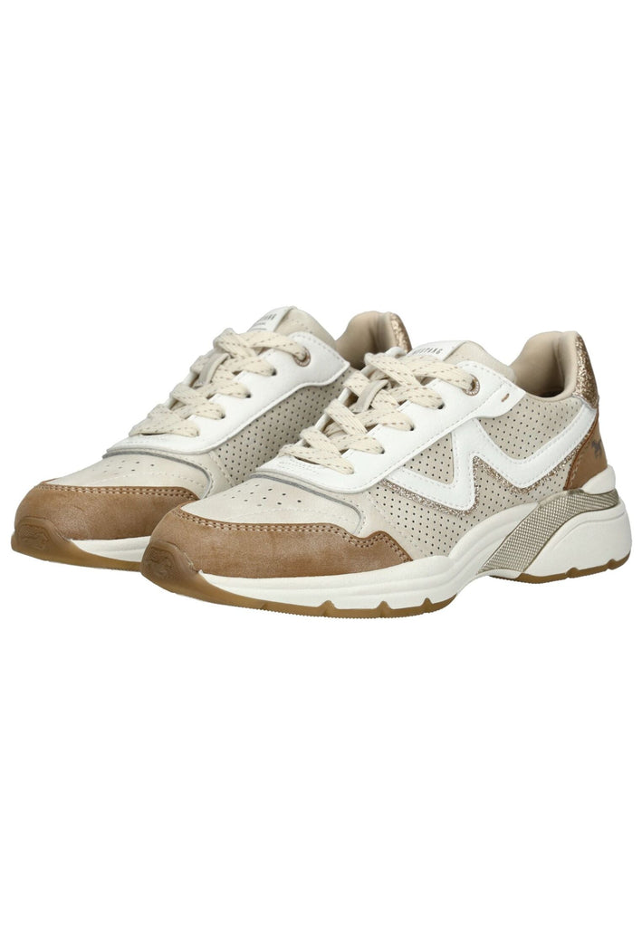 Mustang Sneaker Lederimitat Braun/Beige