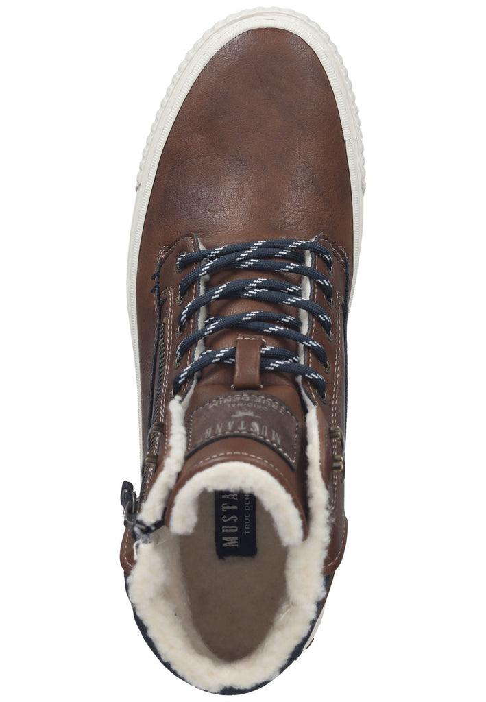 Mustang Sneaker Lederimitat Braun Warmfutter
