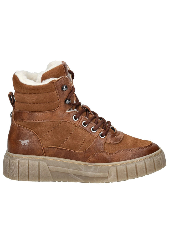 Mustang Sneaker Lederimitat Cognac Warmfutter