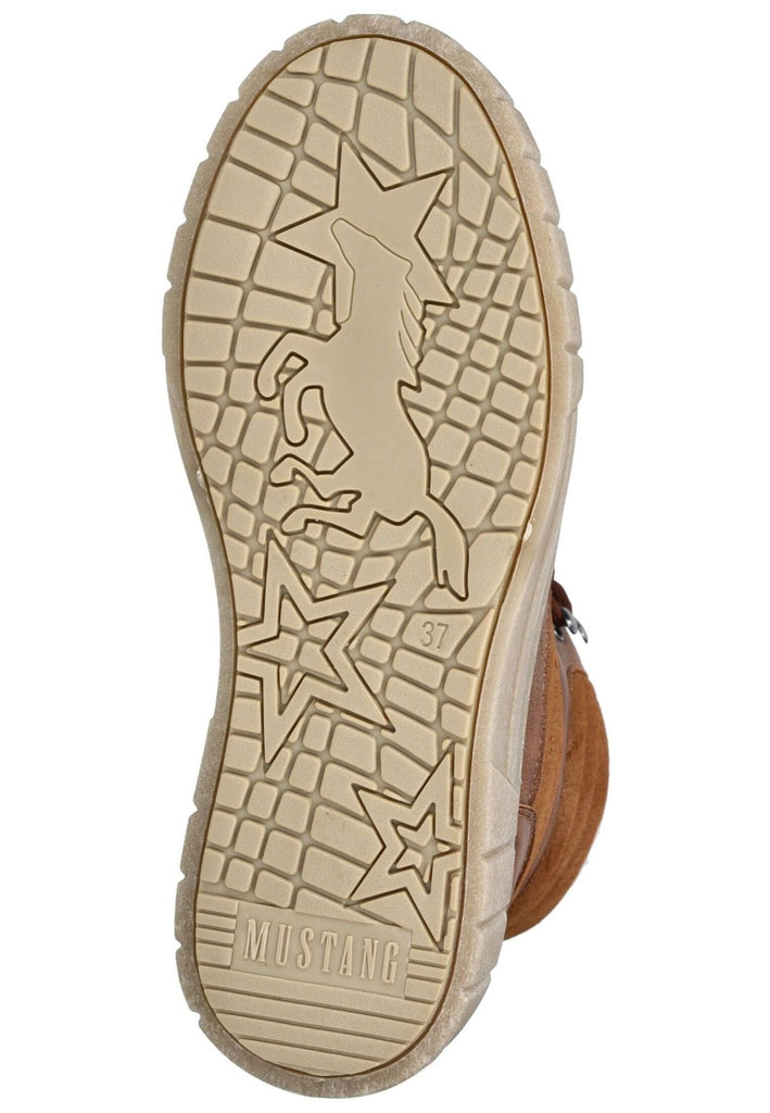 Mustang Sneaker Lederimitat Cognac Warmfutter