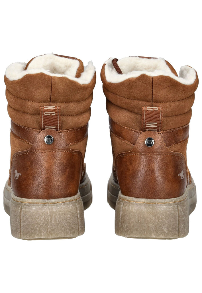Mustang Sneaker Lederimitat Cognac Warmfutter