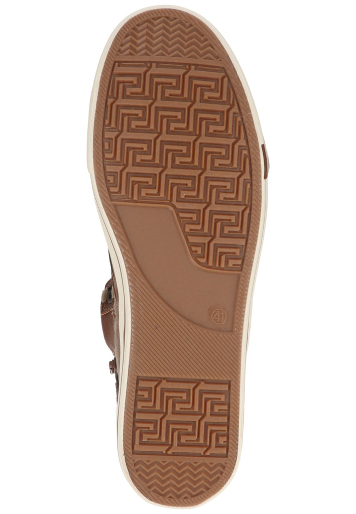 Mustang Sneaker Lederimitat Cognac Warmfutter