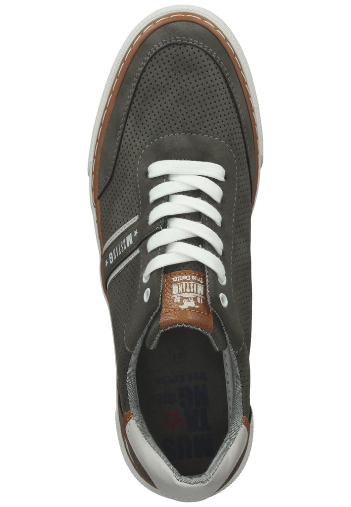 Mustang Sneaker Lederimitat Grau/Braun