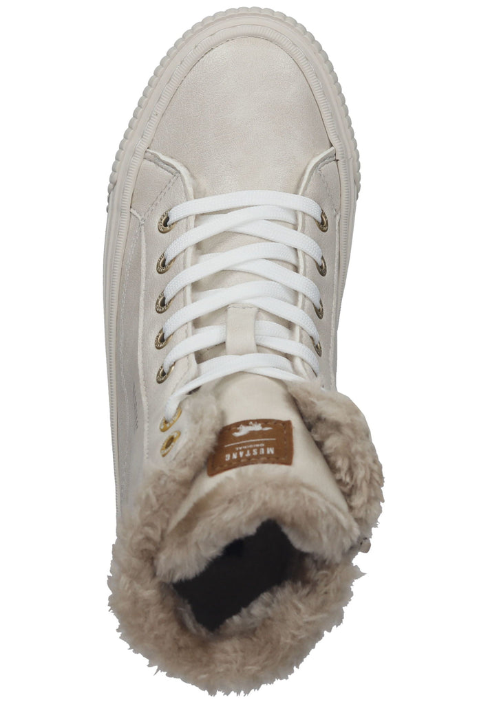 Mustang Sneaker Lederimitat Ivory Warmfutter