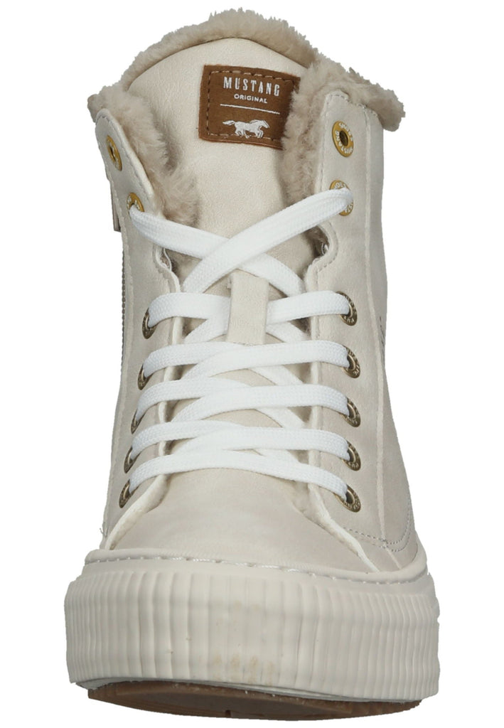 Mustang Sneaker Lederimitat Ivory Warmfutter
