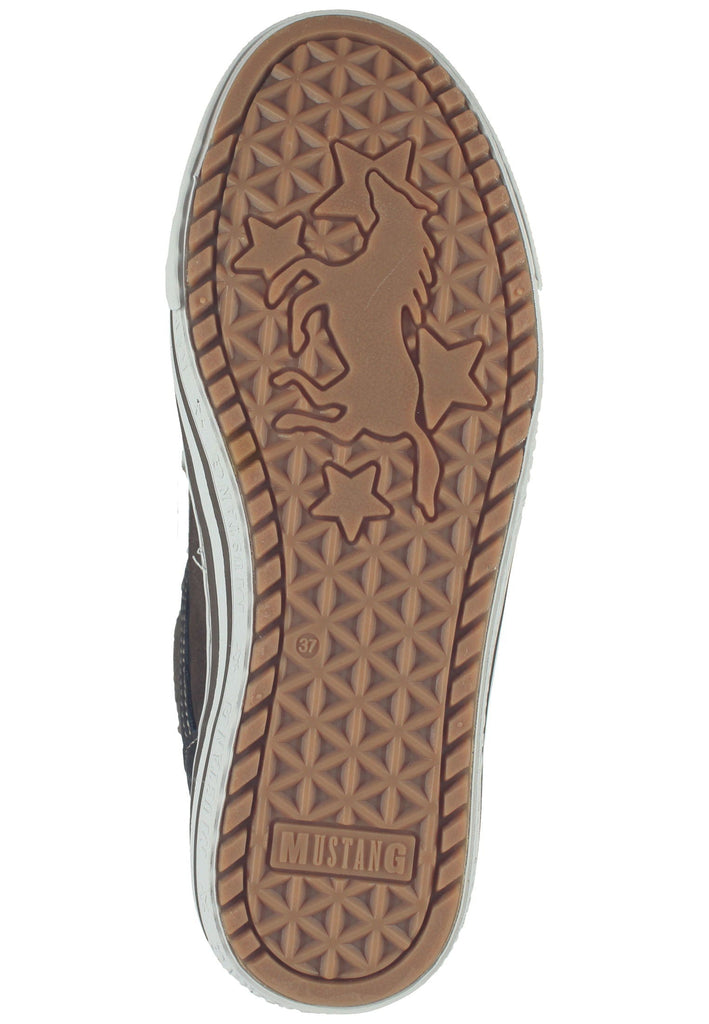 Mustang Sneaker Lederimitat Kaffee Warmfutter