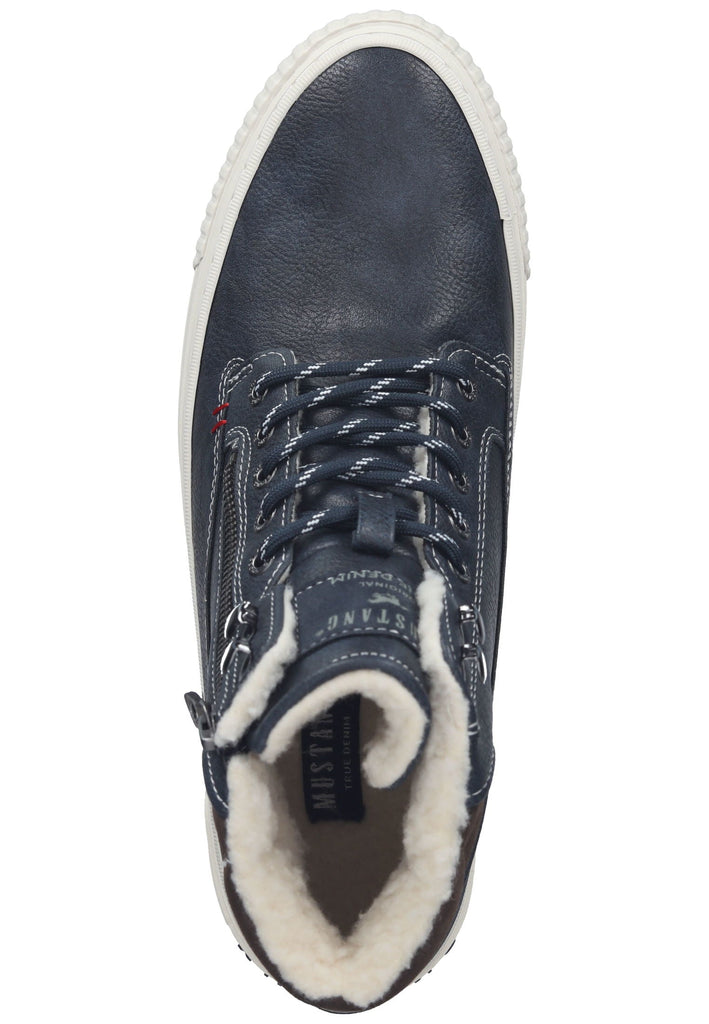Mustang Sneaker Lederimitat Navy Warmfutter