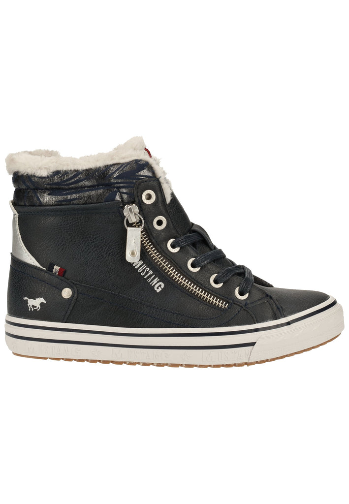 Mustang Sneaker Lederimitat Navy Warmfutter
