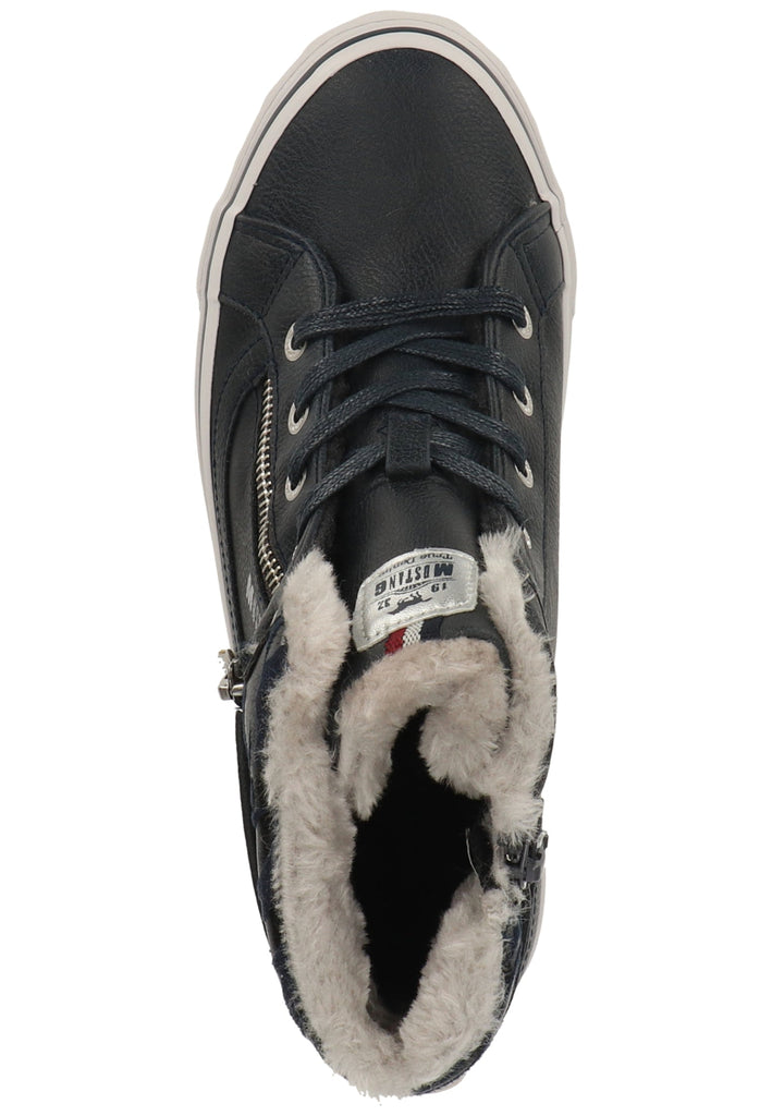 Mustang Sneaker Lederimitat Navy Warmfutter