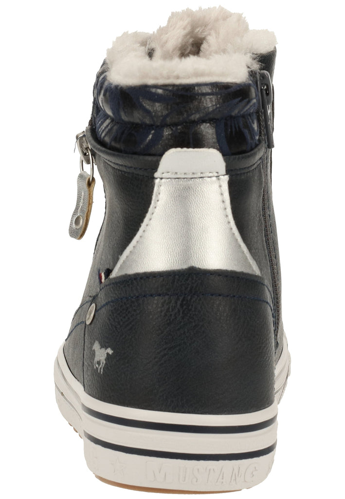 Mustang Sneaker Lederimitat Navy Warmfutter