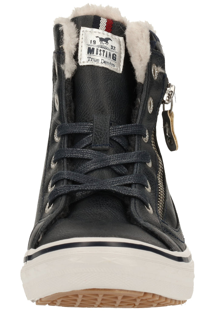 Mustang Sneaker Lederimitat Navy Warmfutter