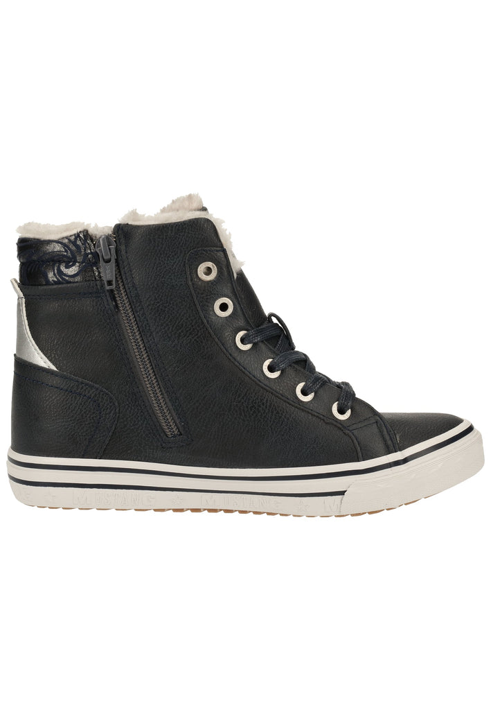 Mustang Sneaker Lederimitat Navy Warmfutter