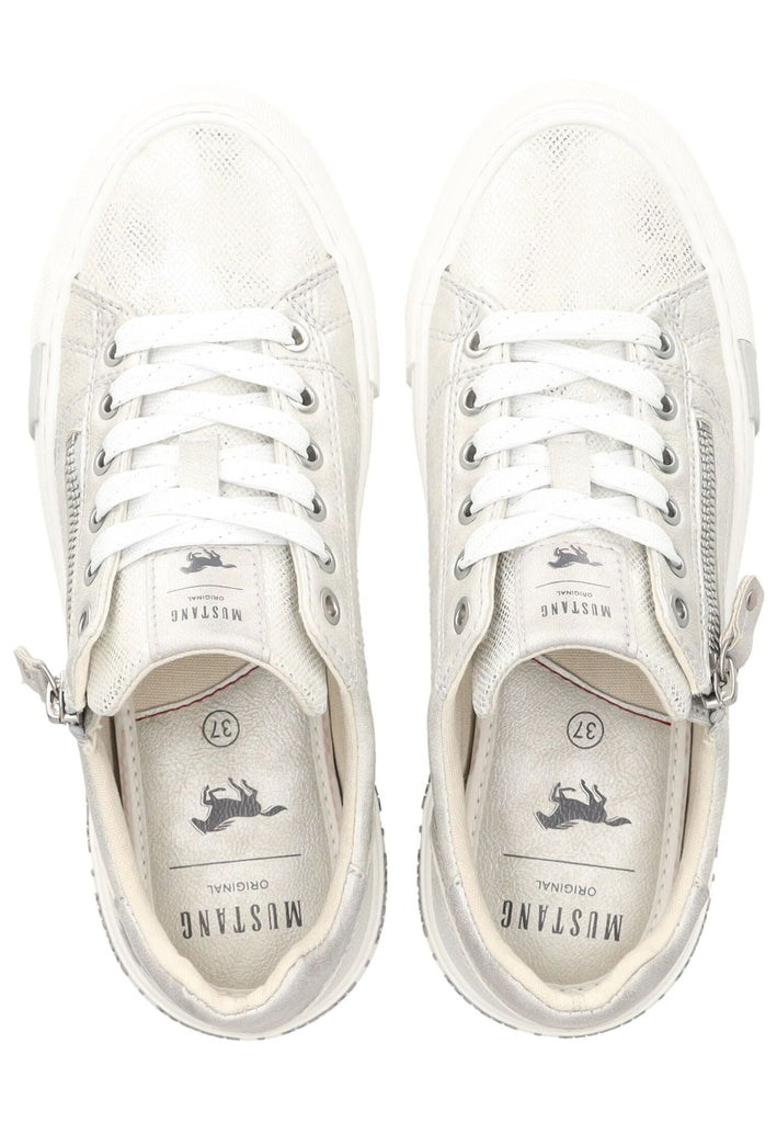 Mustang Sneaker Lederimitat Silber