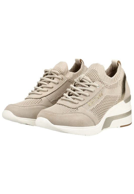 Mustang Sneaker Lederimitat/Textil Beige