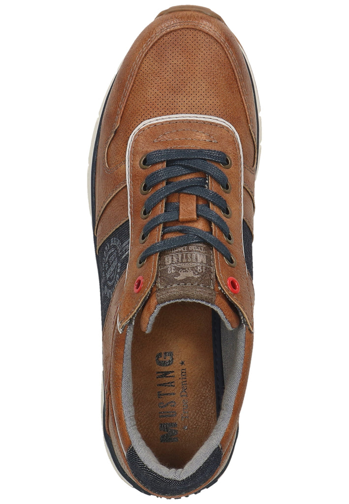 Mustang Sneaker Lederimitat/Textil Cognac