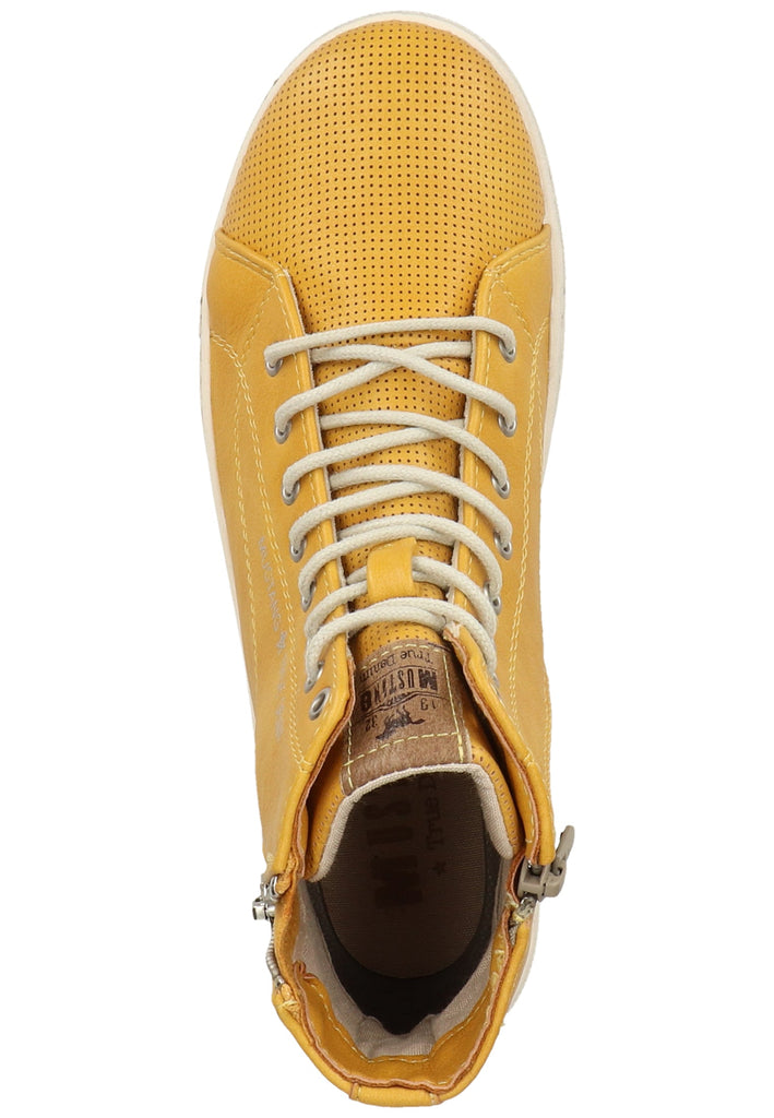 Mustang Sneaker Lederimitat/Textil Gelb