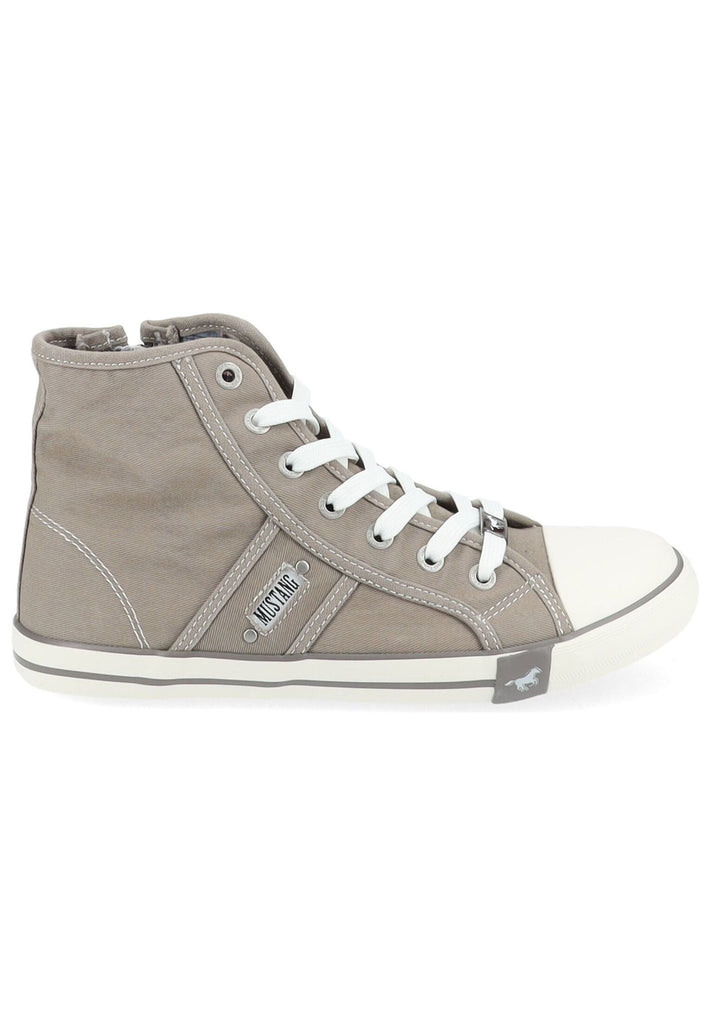 Mustang Sneaker Lederimitat/Textil Grau/Silber