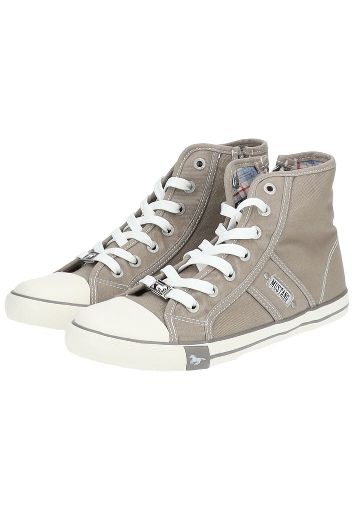 Mustang Sneaker Lederimitat/Textil Grau/Silber
