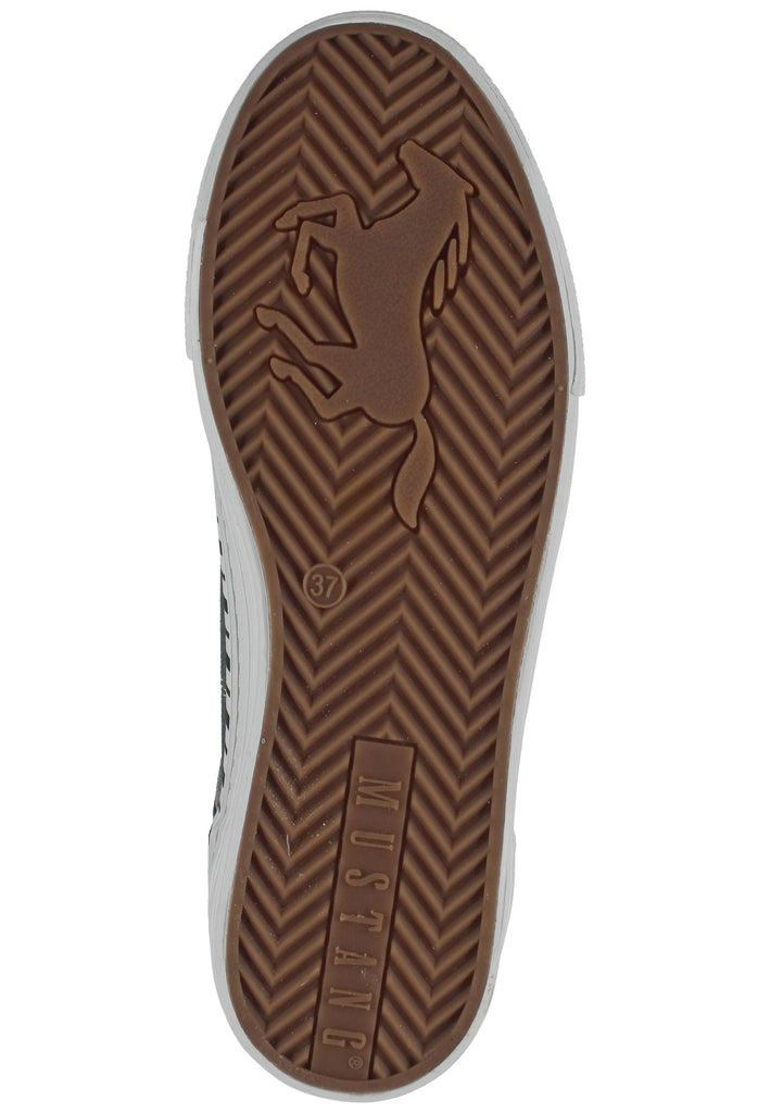 Mustang Sneaker Lederimitat/Textil Grün/Grau